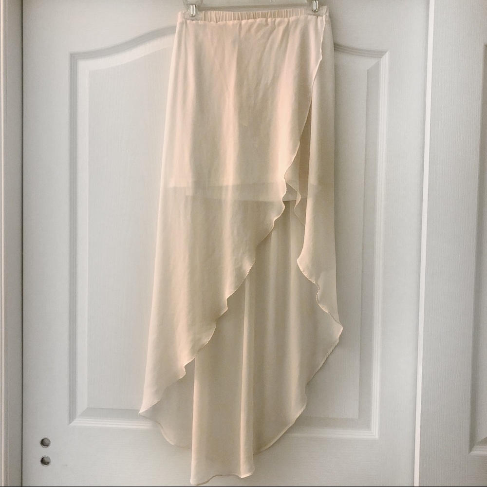 3for$10 H&M Pink Cream Asymmetrical Skirt sz 4